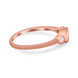 Petite Dainty Fashion Thumb Ring Simulated Cubic Zirconia 925 Sterling Silver