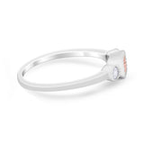 Petite Dainty Fashion Thumb Ring Simulated Cubic Zirconia 925 Sterling Silver