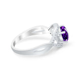 Infinity Shank Wedding Ring Simulated Cubic Zirconia 925 Sterling Silver