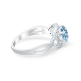 Infinity Shank Wedding Ring Simulated Cubic Zirconia 925 Sterling Silver