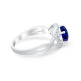 Infinity Shank Wedding Ring Simulated Cubic Zirconia 925 Sterling Silver
