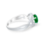 Infinity Shank Wedding Ring Simulated Cubic Zirconia 925 Sterling Silver