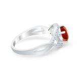Infinity Shank Wedding Ring Simulated Cubic Zirconia 925 Sterling Silver