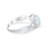 Infinity Shank Wedding Ring Simulated Cubic Zirconia 925 Sterling Silver