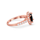 Solitaire Accent Wedding Ring Simulated Cubic Zirconia 925 Sterling Silver