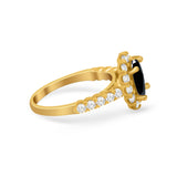 Solitaire Accent Wedding Ring Simulated Cubic Zirconia 925 Sterling Silver