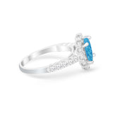 Solitaire Accent Wedding Ring Simulated Cubic Zirconia 925 Sterling Silver