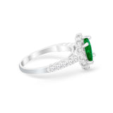 Solitaire Accent Wedding Ring Simulated Cubic Zirconia 925 Sterling Silver