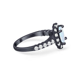 Solitaire Accent Wedding Ring Simulated Cubic Zirconia 925 Sterling Silver