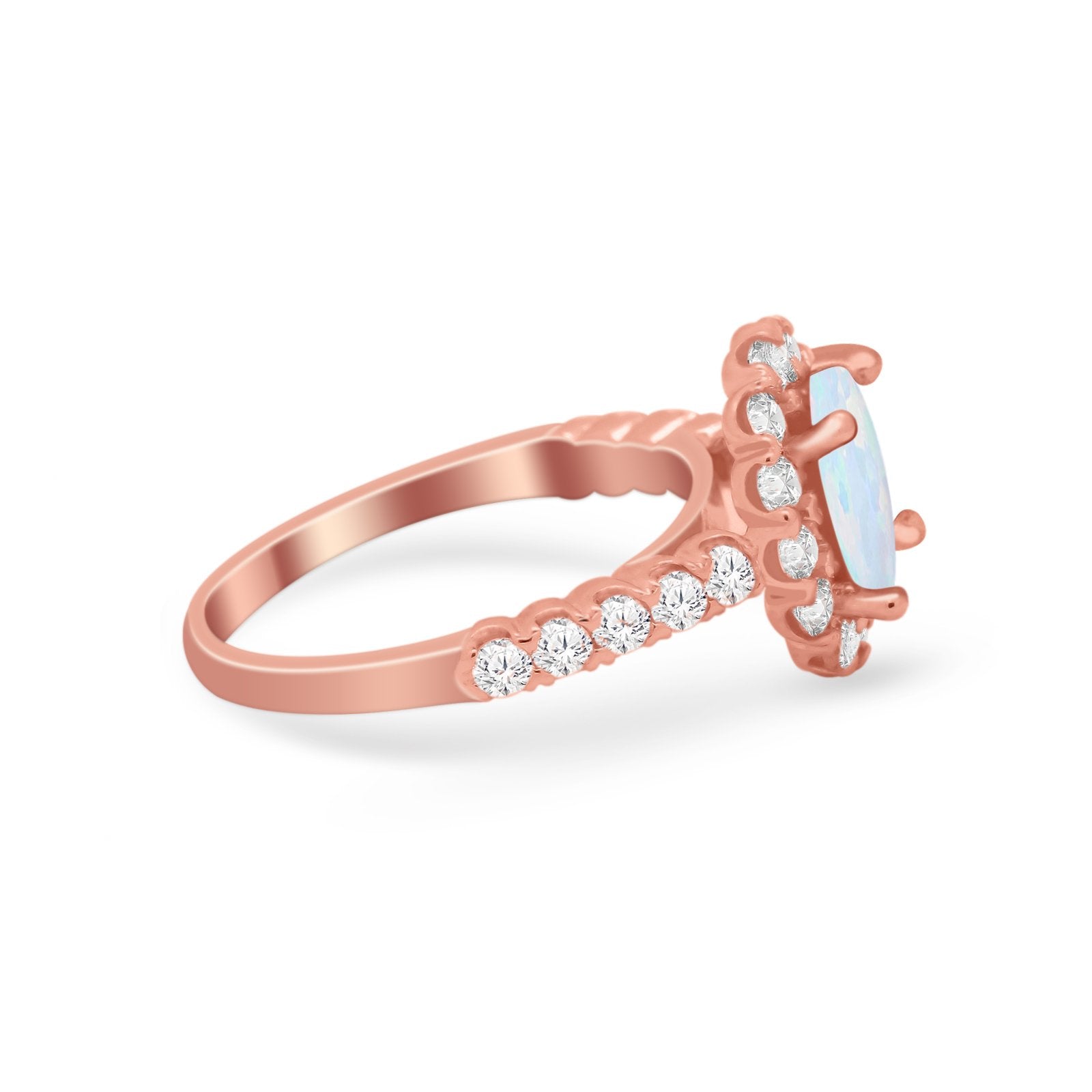 Solitaire Accent Wedding Ring Simulated Cubic Zirconia 925 Sterling Silver