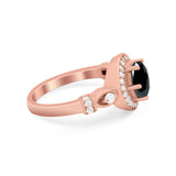 Halo Engagement Ring Simulated Cubic Zirconia 925 Sterling Silver