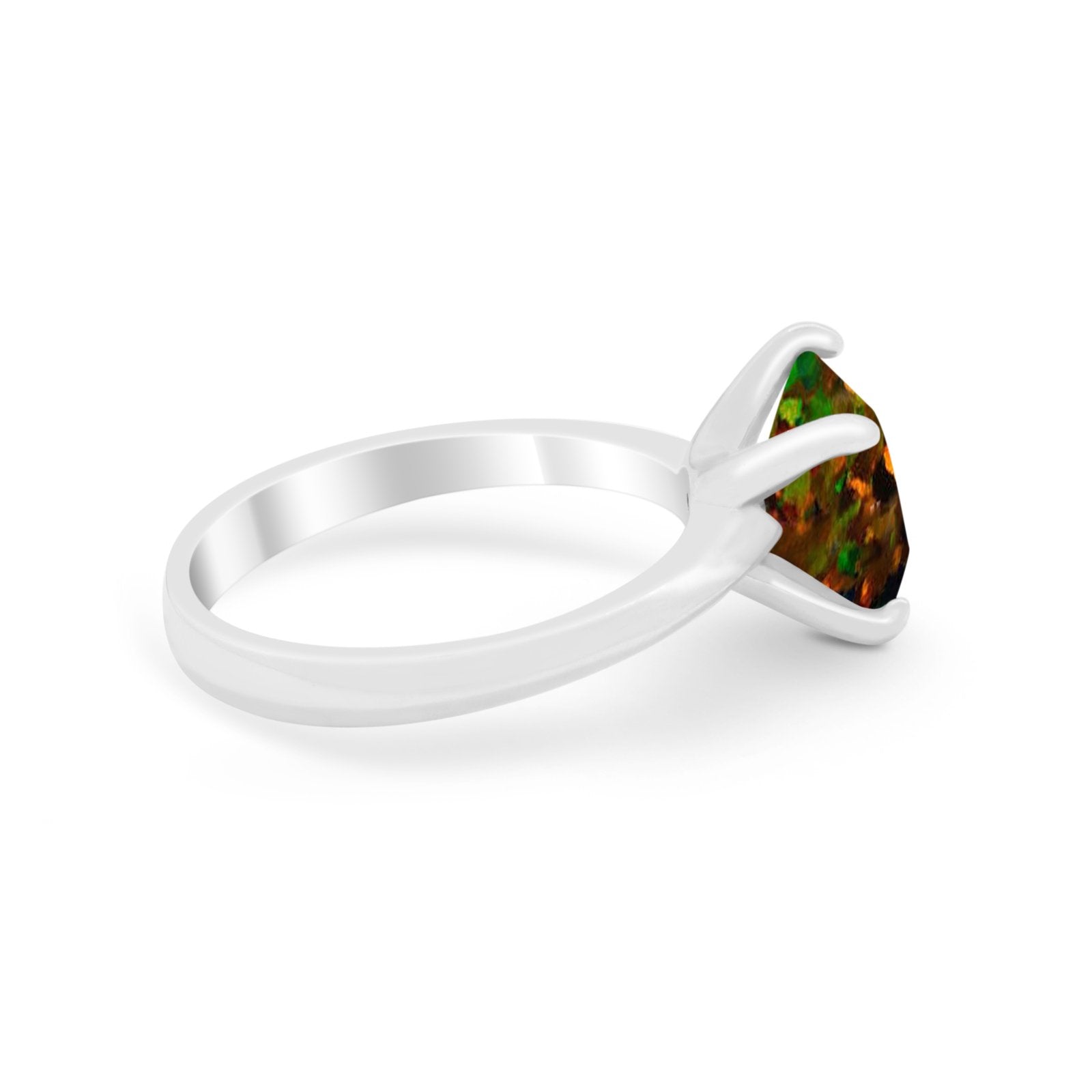 Solitaire Cushion Cut Engagement Ring Simulated Cubic Zirconia 925 Sterling Silver Cushion Cut Ring