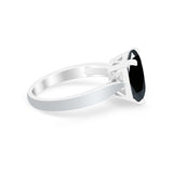 Solitaire Wedding Ring Simulated Cubic Zirconia 925 Sterling Silver