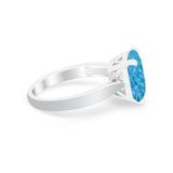 Solitaire Wedding Ring Simulated Cubic Zirconia 925 Sterling Silver
