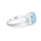 Solitaire Wedding Ring Simulated Cubic Zirconia 925 Sterling Silver