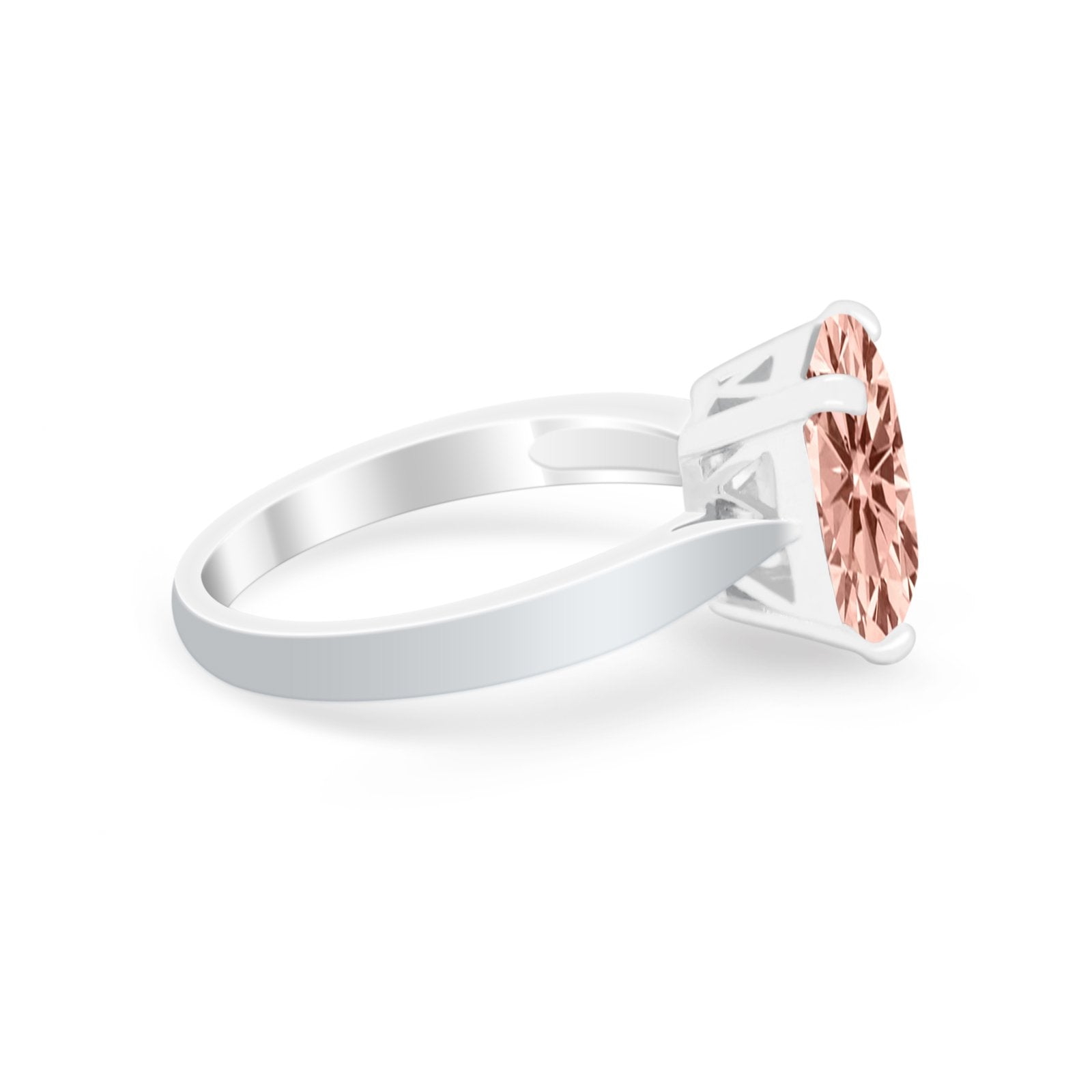 Solitaire Wedding Ring Simulated Cubic Zirconia 925 Sterling Silver