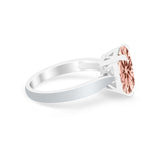 Solitaire Wedding Ring Simulated Cubic Zirconia 925 Sterling Silver