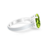 Solitaire Wedding Ring Simulated Cubic Zirconia 925 Sterling Silver