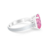 Solitaire Wedding Ring Simulated Cubic Zirconia 925 Sterling Silver