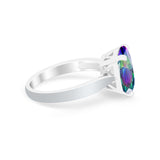 Solitaire Wedding Ring Simulated Cubic Zirconia 925 Sterling Silver