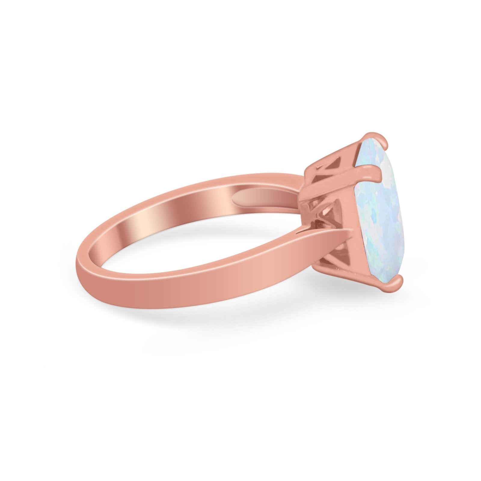 Solitaire Wedding Ring Simulated Cubic Zirconia 925 Sterling Silver