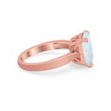 Solitaire Wedding Ring Simulated Cubic Zirconia 925 Sterling Silver