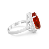 Teardrop Cocktail Engagement Ring Pear Simulated Cubic Zirconia 925 Sterling Silver