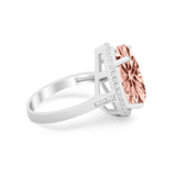 Teardrop Cocktail Engagement Ring Pear Simulated Cubic Zirconia 925 Sterling Silver