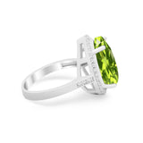 Teardrop Cocktail Engagement Ring Pear Simulated Cubic Zirconia 925 Sterling Silver