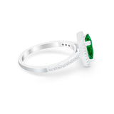Halo Princess Cut Wedding Ring Simulated Cubic Zirconia 925 Sterling Silver