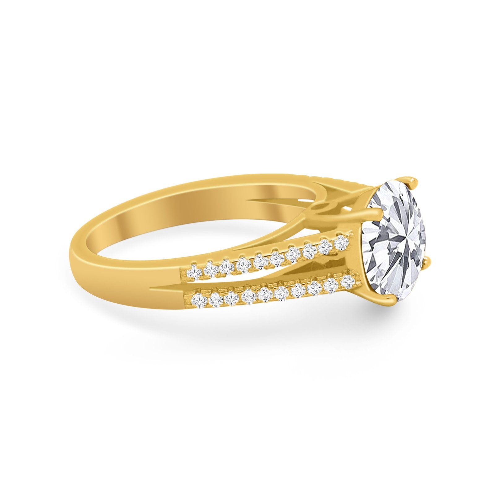 Vintage Style Round Simulated Cubic Zirconia Engagement Ring 925 Sterling Silver