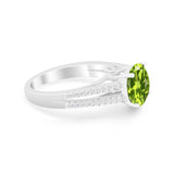Vintage Style Round Simulated Cubic Zirconia Engagement Ring 925 Sterling Silver