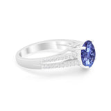 Vintage Style Round Simulated Cubic Zirconia Engagement Ring 925 Sterling Silver
