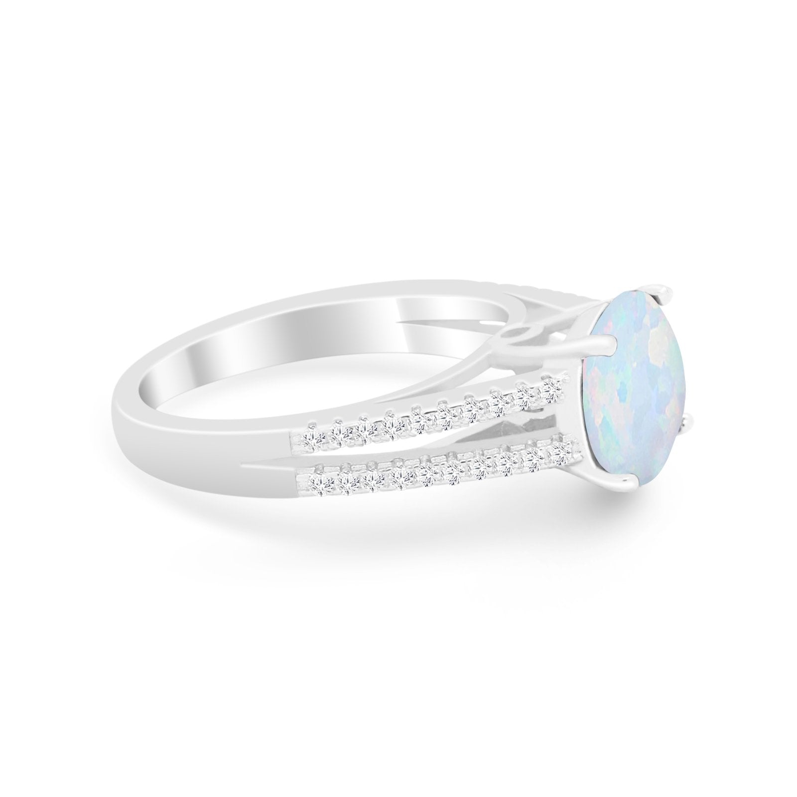 Vintage Style Round Simulated Cubic Zirconia Engagement Ring 925 Sterling Silver