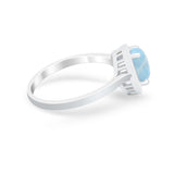 Solitaire Wedding Ring Pear Simulated Cubic Zirconia 925 Sterling Silver