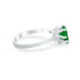 Teardrop Pear Wedding Ring Simulated Cubic Zirconia 925 Sterling Silver