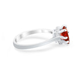 Teardrop Pear Wedding Ring Simulated Cubic Zirconia 925 Sterling Silver