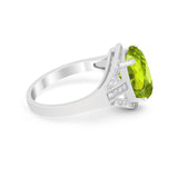 Art Deco Engagement Bridal Ring Simulated Cubic Zirconia 925 Sterling Silver BA1059