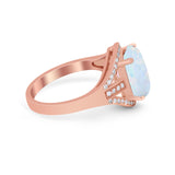 Art Deco Engagement Bridal Ring Simulated Cubic Zirconia 925 Sterling Silver BA1059