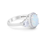 Three Stone Engagement Ring Simulated Cubic Zirconia 925 Sterling Silver BA1067