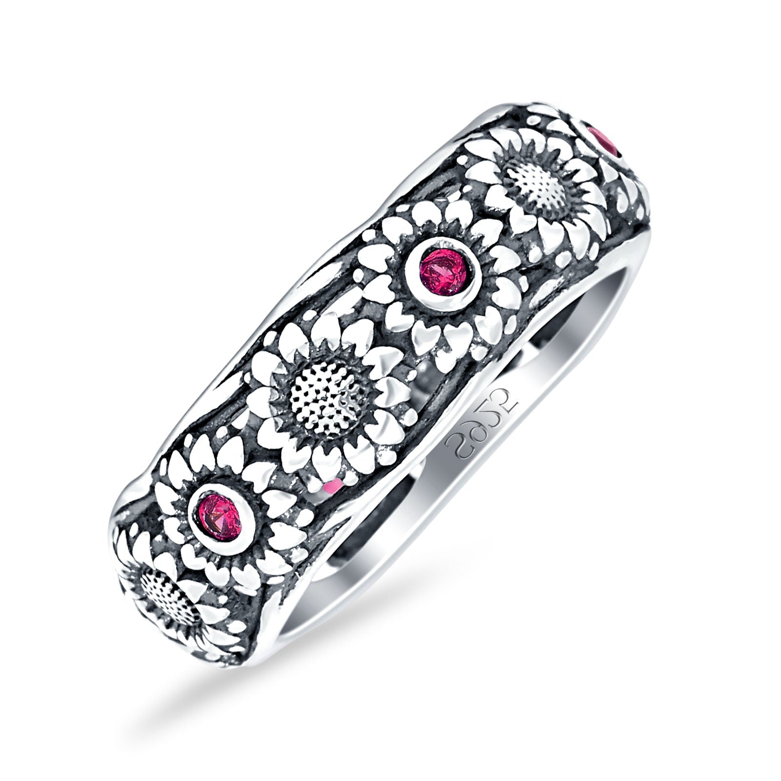 Sterling Silver Sunflower Ring