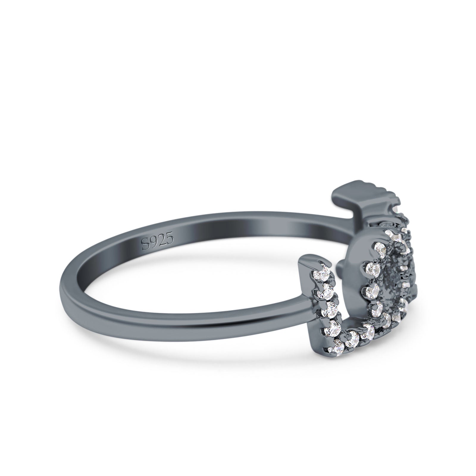 Love Ring Wedding Engagement Eternity Band Simulated Cubic Zirconia 925 Sterling Silver (6mm)