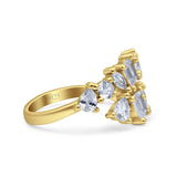 Vintage style Wedding Rings Cubic Zirconia 925 Sterling Silver