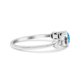 Moon Phases Oxidized Thumb Ring Statement Fashion Ring Lab Created Opal 925 Sterling Silver