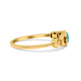 Moon Phases Oxidized Thumb Ring Statement Fashion Ring Lab Created Opal 925 Sterling Silver