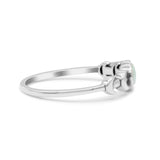 Moon Phases Oxidized Thumb Ring Statement Fashion Ring Lab Created Opal 925 Sterling Silver