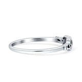 Weave Trinity Celtic Oval Thumb Ring Statement Fashion Oxidized Lab Created Opal 925 Sterling Silver