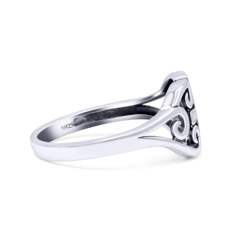 Cross Wedding Engagement Ring Lab Created Opal 925 Sterling Silver