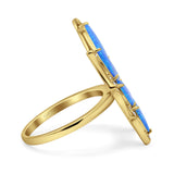 Butterfly Petite Dainty Thumb Ring Lab Created Opal Statement Fashion Ring 925 Sterling Silver