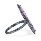 Butterfly Petite Dainty Thumb Ring Lab Created Opal Statement Fashion Ring 925 Sterling Silver